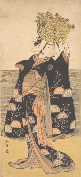 The First Nakamura Nakazo in the Role of the Ghost of Shiragiku, ca. 1778. Creator: Shunsho.
