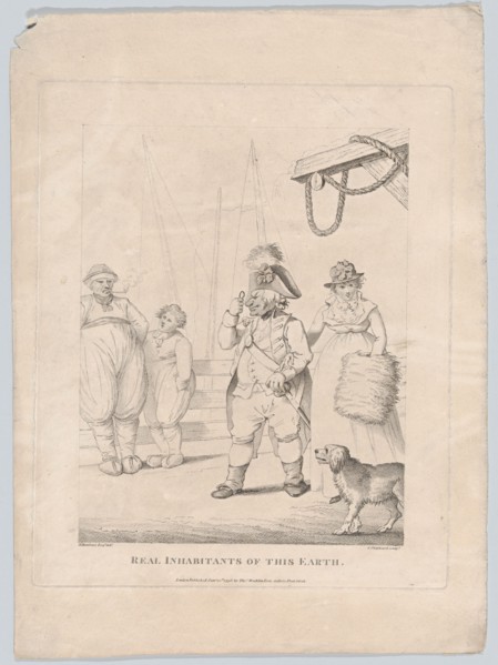 Real Inhabitants of This Earth, January 10th, 1796. Creator: George Shepheard.