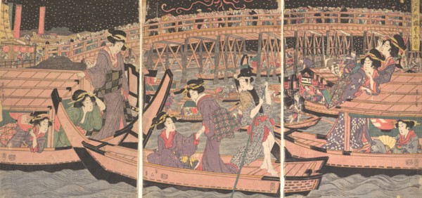 Cooling Off at Ryogoku in Edo, early-mid 19th century Creator: Kikugawa Eizan.