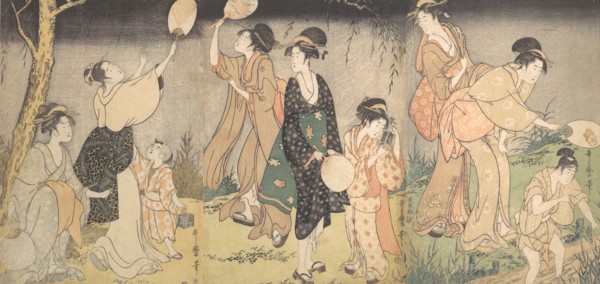 Catching fireflies (Hotaru gari), ca. 1796-97. Creator: Kitagawa Utamaro.