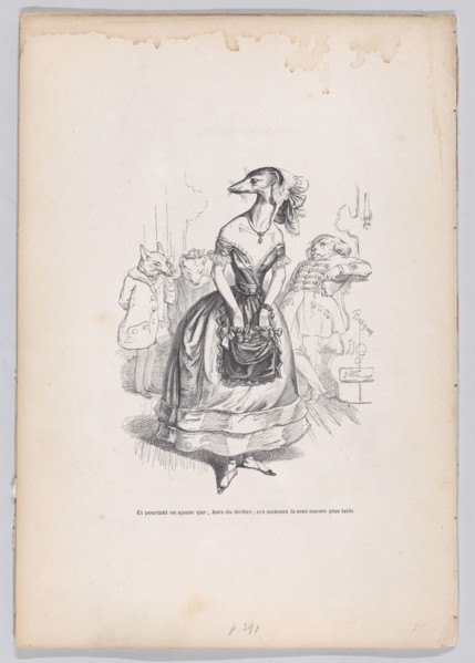 And yet we add that, outside the theater, these animals are even more ugly from Sce..., ca. 1837-47. Creator: Pierre Francois Godard.