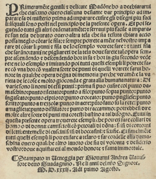 Esemplario di Lauori..., page 14 (verso), August 1, 1532. Creators: Giovanni Andrea Vavassore, Florio Vavassore.