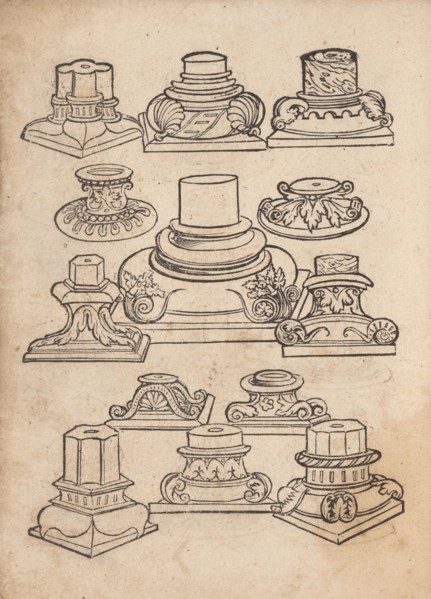 Decorated column bases, 1538. Creator: Heinrich Vogtherr.