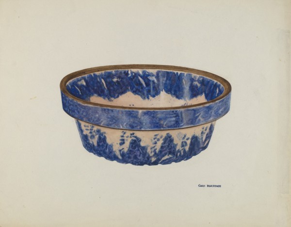 Stoneware Bowl, c. 1941. Creator: Chris Makrenos.