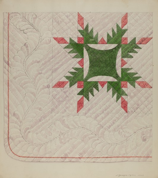 Quilt, 1937. Creator: J. Howard Iams.