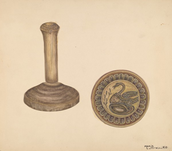 Butter Mold, 1940. Creator: Marie Lutrell.
