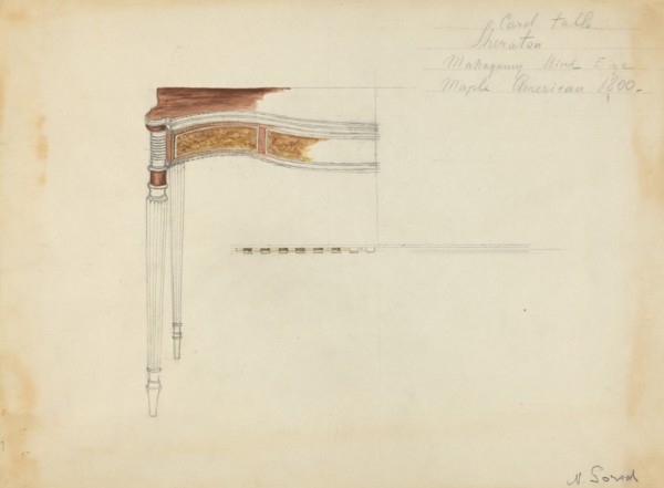 Sheraton Card Table, 1935/1942. Creator: Nicholas Gorid.