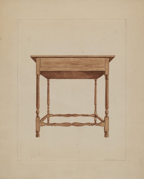 Table, 1935/1942. Creator: Frederick Jackson.