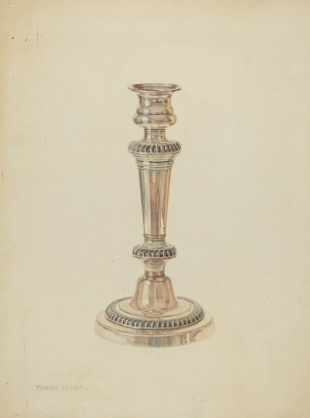 Silver Candlestick, 1935/1942. Creator: Frank M Keane.