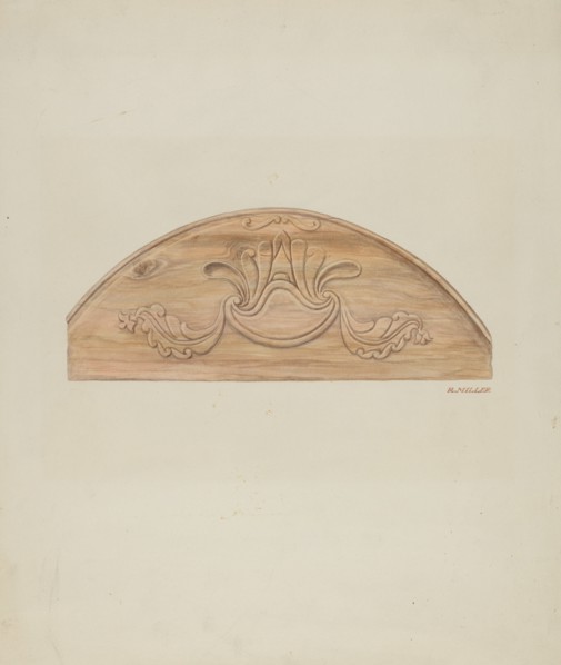 Classical Leaves and Scroll, 1935/1942. Creator: Randolph F Miller.