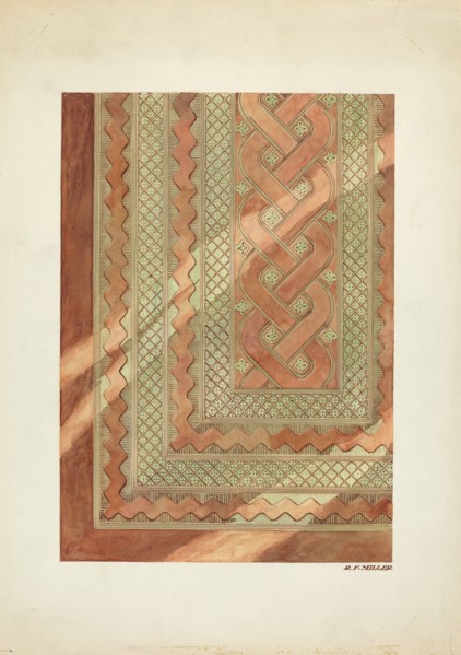Leather Seat in Confessional (Detail), 1935/1942. Creator: Randolph F Miller.
