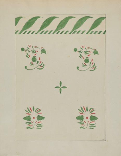 Stencilled Wall, c. 1936. Creator: Ray Holden.