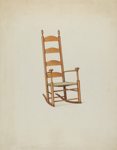 Shaker Mushroom Rocker, c. 1936. Creator: Ray Holden.