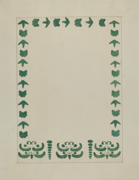 Stencilled Wall Decoration, c. 1936. Creator: Ray Holden.