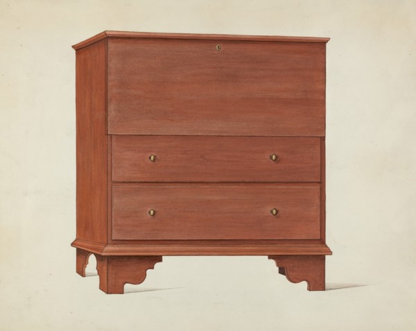 Shaker Blanket Chest, c. 1936. Creator: Ray Holden.