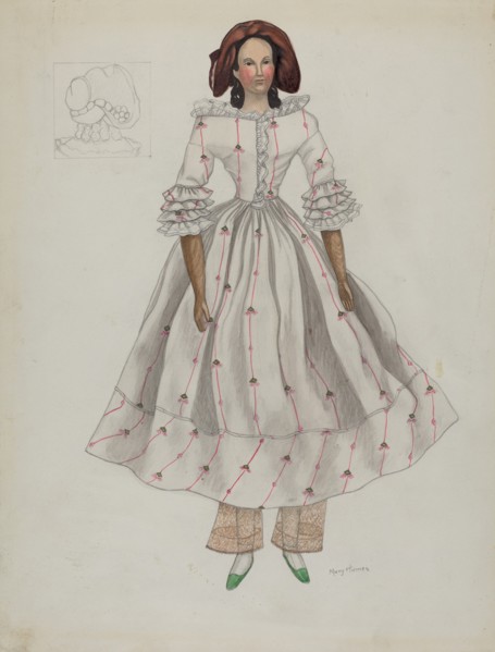 Doll, c. 1936. Creator: Mary E Humes.
