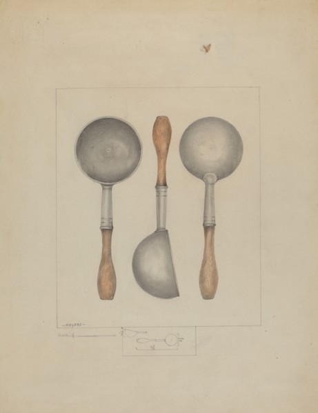 Pewter Ladle, c. 1936. Creator: Henry Meyers.
