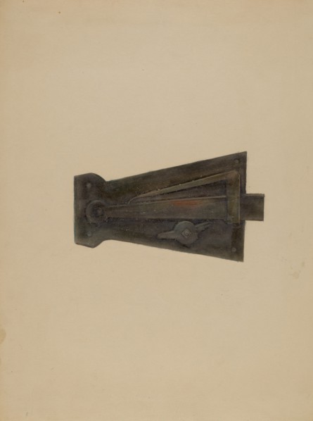 Wrought Iron Latch Lock, c. 1936. Creator: Henry Meyers.