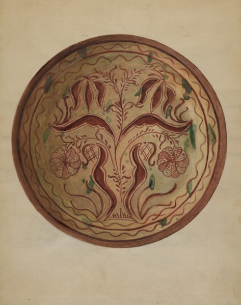 Pa. German Plate, c. 1937. Creator: Charles Garjian.