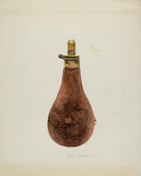 Powder Horn, c. 1937. Creator: Marius Hansen.