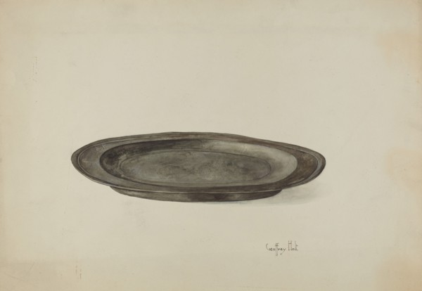 Pewter Plate, c. 1937. Creator: Geoffrey Holt.