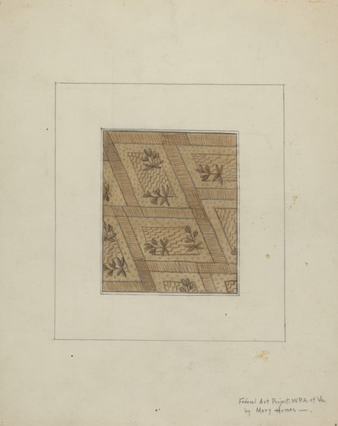 Material from Dress, c. 1937. Creator: Mary E Humes.