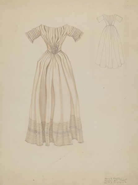 Wedding Dress, c. 1937. Creator: Mary E Humes.