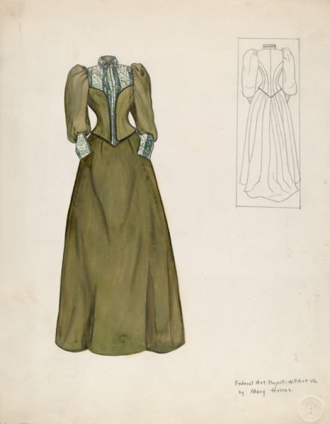 Dress, c. 1937. Creator: Mary E Humes.