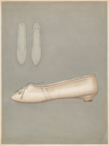 Woman's Slipper, c. 1937. Creator: Marie Mitchell.