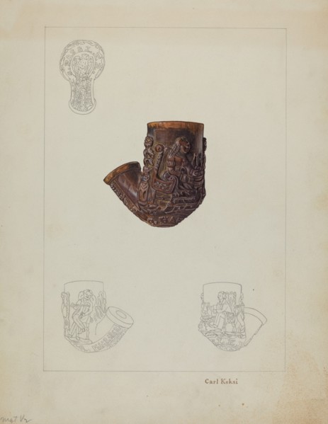 Pipe Bowl, c. 1938. Creator: Carl Keksi.