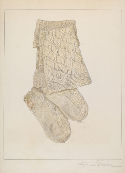 Child's Stocking, c. 1938. Creator: Cora Parker.