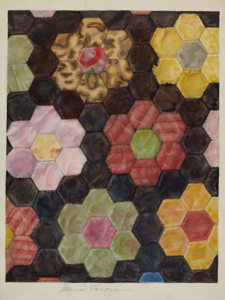Velvet Pieced Quilt, c. 1938. Creator: Cora Parker.