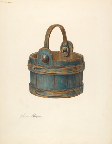 Wooden Bucket, c. 1939. Creator: Charles Garjian.