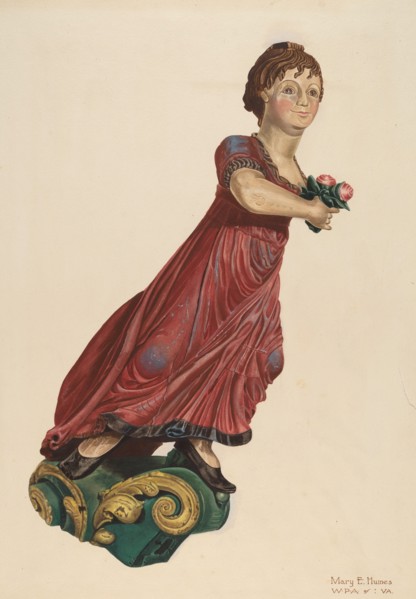 Figurehead, c. 1939. Creator: Mary E Humes.