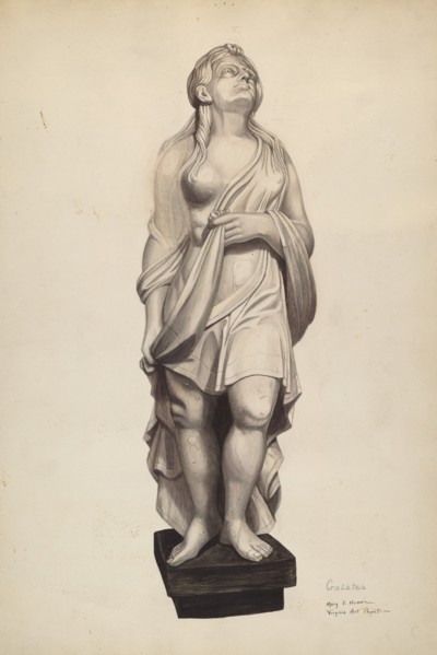 Galatea Figurehead, c. 1940. Creator: Mary E Humes.