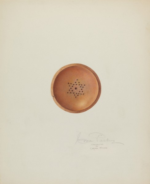 Top of Letter Sander, c. 1940. Creator: Cora Parker.