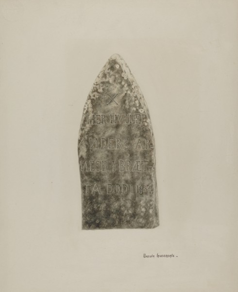 Tombstone, c. 1941. Creator: Ursula Lauderdale.