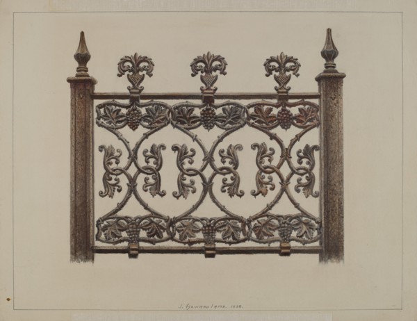 Fence Panel, 1938. Creator: J. Howard Iams.