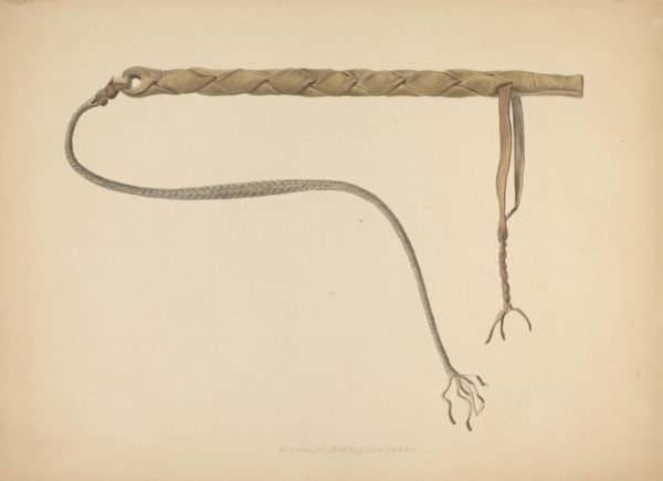 Rawhide Herder's Whip, 1940. Creator: Alexander Anderson.