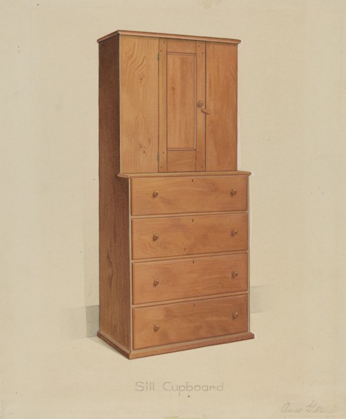 Shaker Sill Cupboard, 1935/1942. Creator: Anne Ger.