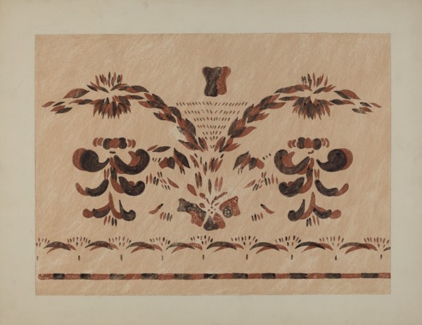Free Hand Wall Decoration, 1935/1942. Creator: Alvin M Gully.