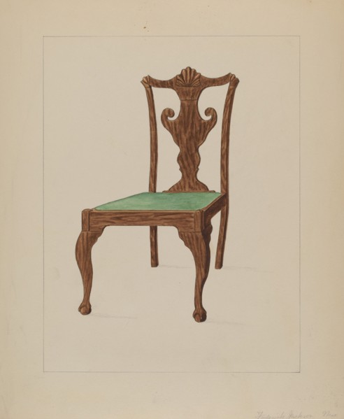 Walnut Chair, 1935/1942. Creator: Frederick Jackson.