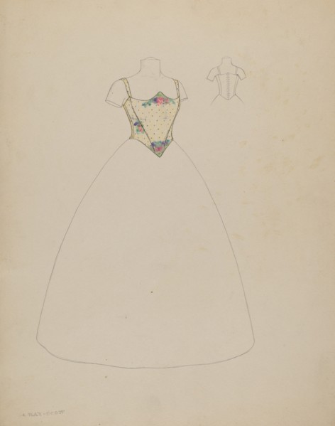 Design for Bodice, 1935/1942. Creator: Creighton Kay-Scott.