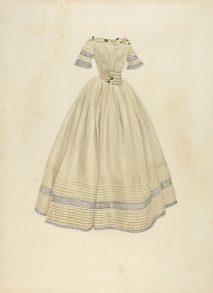Wedding Dress, 1935/1942. Creator: Irene Lawson.