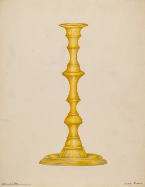 Candlestick, 1935/1942. Creator: Henry Meyers.