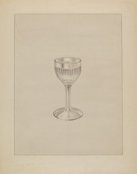 Wine Glass, c. 1936. Creator: Gertrude Lemberg.