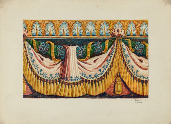 Wall Paper Border Design, c. 1936. Creator: Frances Lichten.