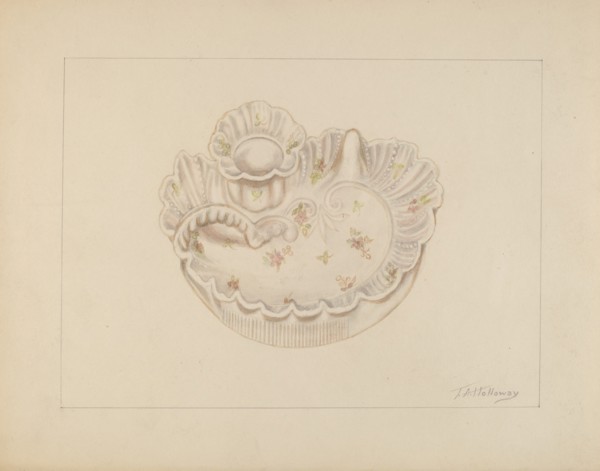 Candle Holder, c. 1937. Creator: Thomas Holloway.