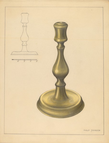 Candlestick, c. 1937. Creator: Philip Johnson.