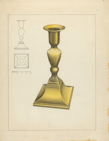 Candlestick, c. 1937. Creator: Philip Johnson.